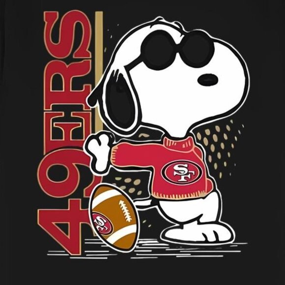Joe Cool Snoopy San Francisco 49ers T-Shirt NFL Vintage Peanuts Shirt 51 - Picture 5 of 5